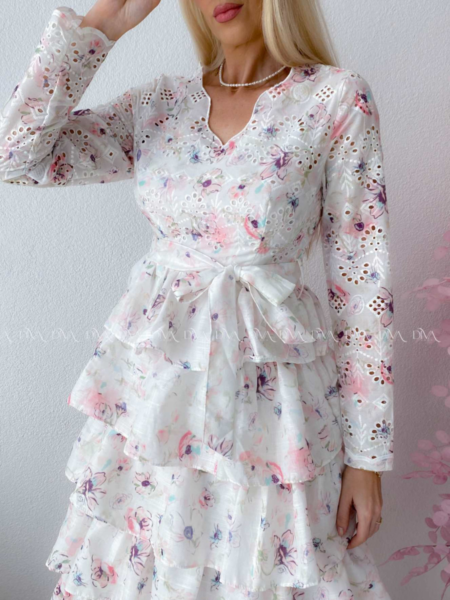 Dietované boho maxi šaty s kvetinkami ABB 42 Dietované boho maxi šaty s kvetinkami ABB 42