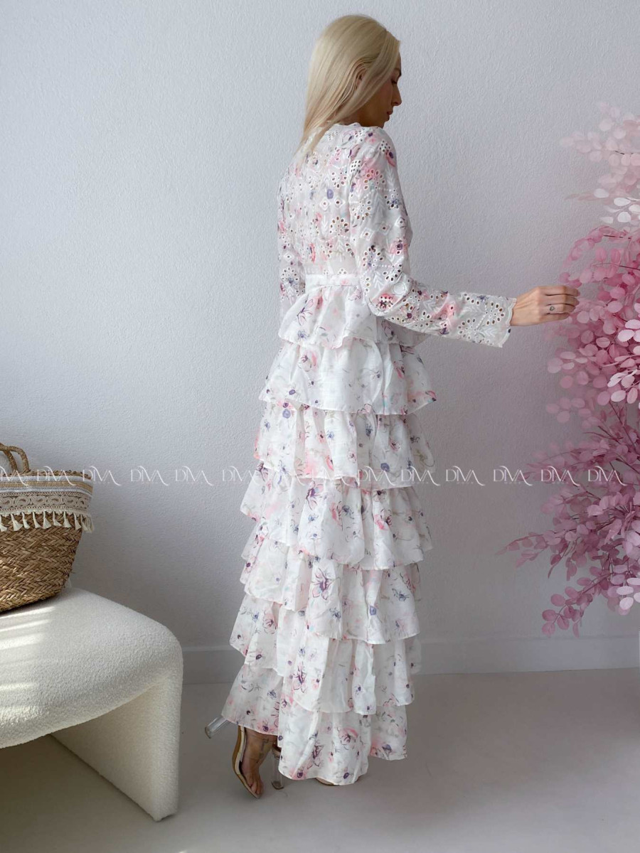 Dietované boho maxi šaty s kvetinkami ABB 42 Dietované boho maxi šaty s kvetinkami ABB 42