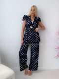 Elegantný komplet dottie s brošňou čierny AB 247 Elegantný komplet dottie s brošňou čierny AB 247