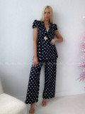 Elegantný komplet dottie s brošňou čierny AB 247 Elegantný komplet dottie s brošňou čierny AB 247