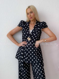 Elegantný komplet dottie s brošňou čierny AB 247 Elegantný komplet dottie s brošňou čierny AB 247