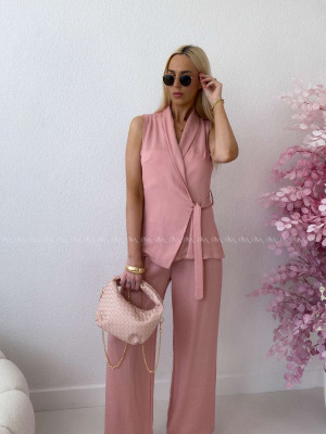 Zavinovací komplet vesta+ nohavice dusty rose AB 263