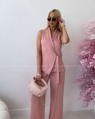 Zavinovací komplet vesta+ nohavice dusty rose AB 263