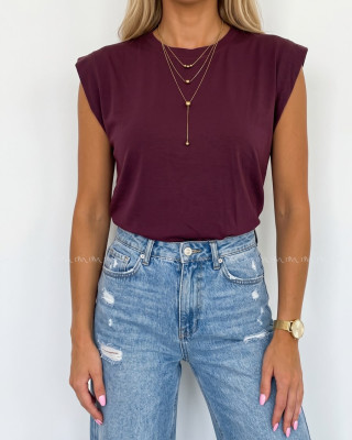 Basic tričko burgundy AB 279