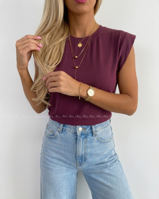 Basic tričko burgundy AB 279