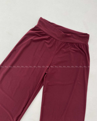 Chladivé padavé nohavice burgundy M 278