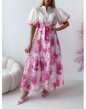 Elegantné kvetinové maxi šaty Hortenzia AB 302