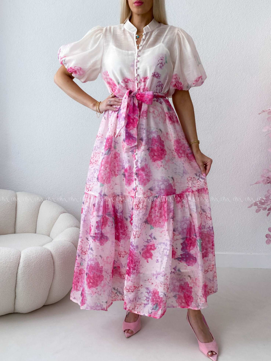Elegantné kvetinové maxi šaty Hortenzia AB 302
