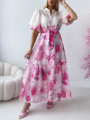 Elegantné kvetinové maxi šaty Hortenzia AB 302