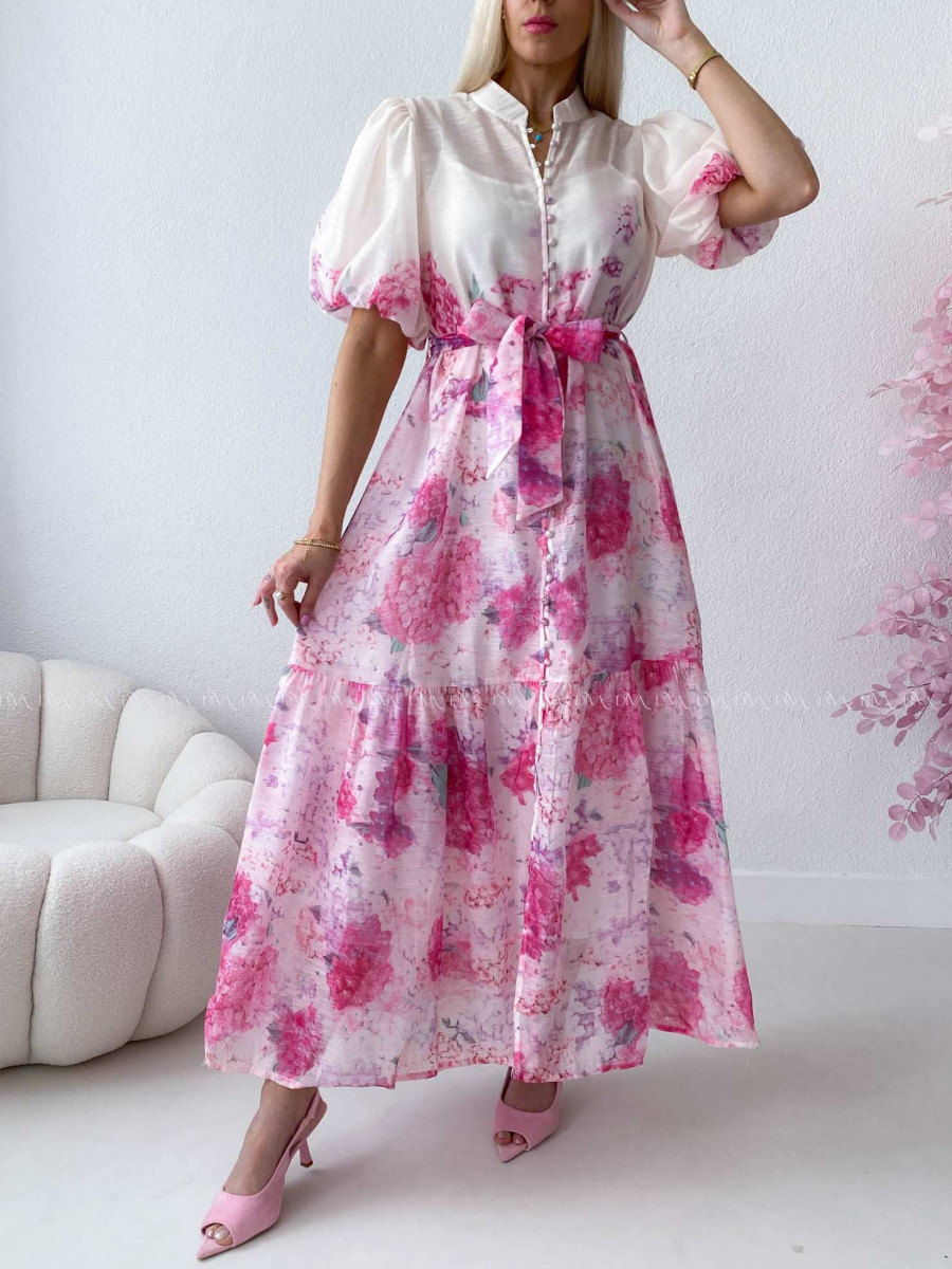 Elegantné kvetinové maxi šaty Hortenzia AB 302