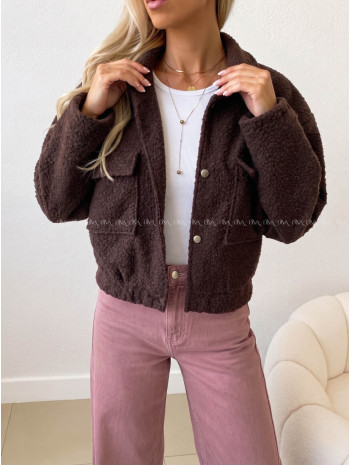 Teddy bomber bunda čokoládová AB 553