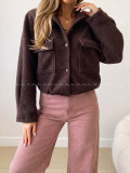 Teddy bomber bunda čokoládová AB 553 Teddy bomber bunda čokoládová AB 553