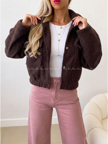 Teddy bomber bunda čokoládová AB 553