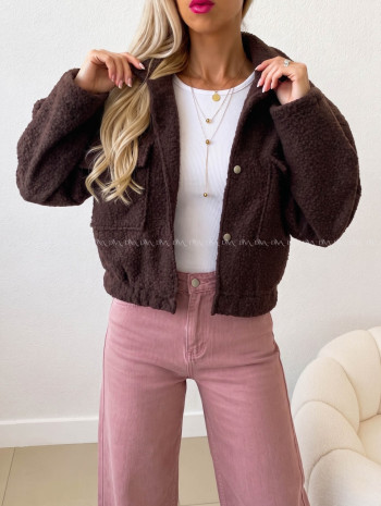 Teddy bomber bunda čokoládová AB 553