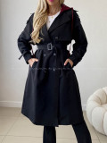 Čierny prechodný trenchcoat AB 91