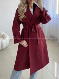 Burgundy prechodný trenchcoat AB 91 Burgundy prechodný trenchcoat AB 91