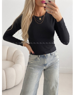 Basic zateplený top čierny AB 705
