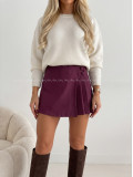 Skort so skladmi burgundy AB 702 Skort so skladmi burgundy AB 702