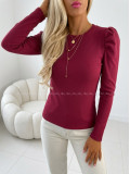 Top s puf rukávom Lila burgundy A 1700 Top s puf rukávom Lila burgundy A 1700