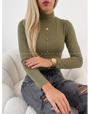 Basic rolákové body khaki zelené AB 816