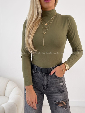 Basic rolákové body khaki zelené AB 816