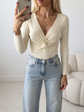 Úpletové body s uzlom béžové AB 818 Úpletové body s uzlom béžové AB 818