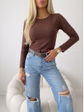 Basic top čokoládový AB 815 Basic top čokoládový AB 815