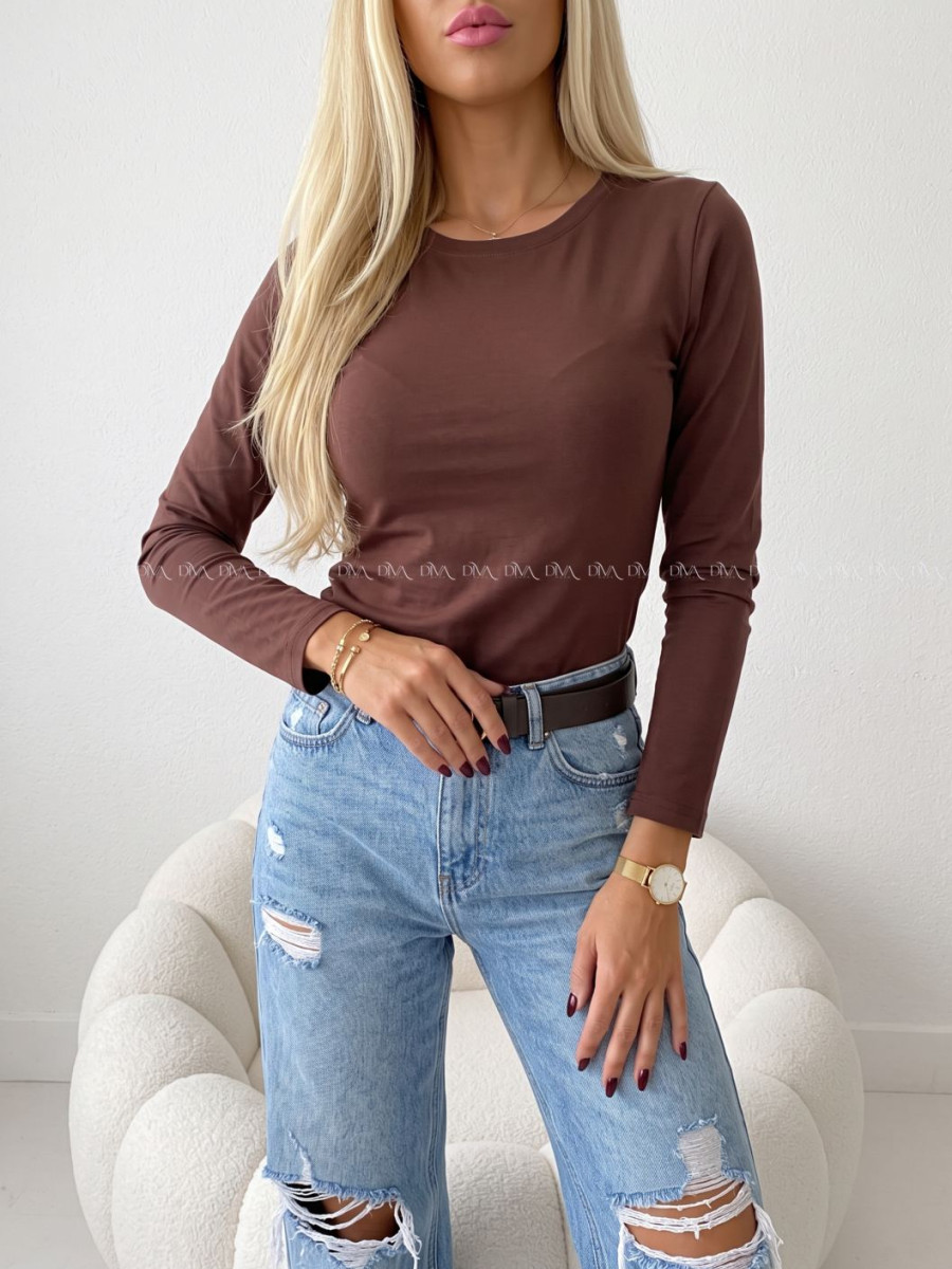 Basic top čokoládový AB 815 Basic top čokoládový AB 815