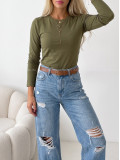 Basic top khaki zelený AB 815 Basic top khaki zelený AB 815