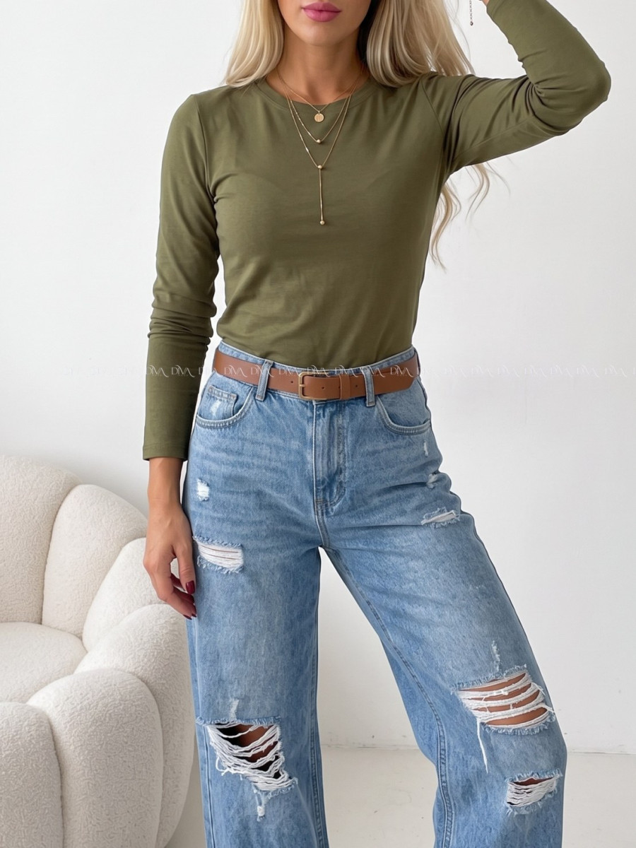 Basic top khaki zelený AB 815 Basic top khaki zelený AB 815