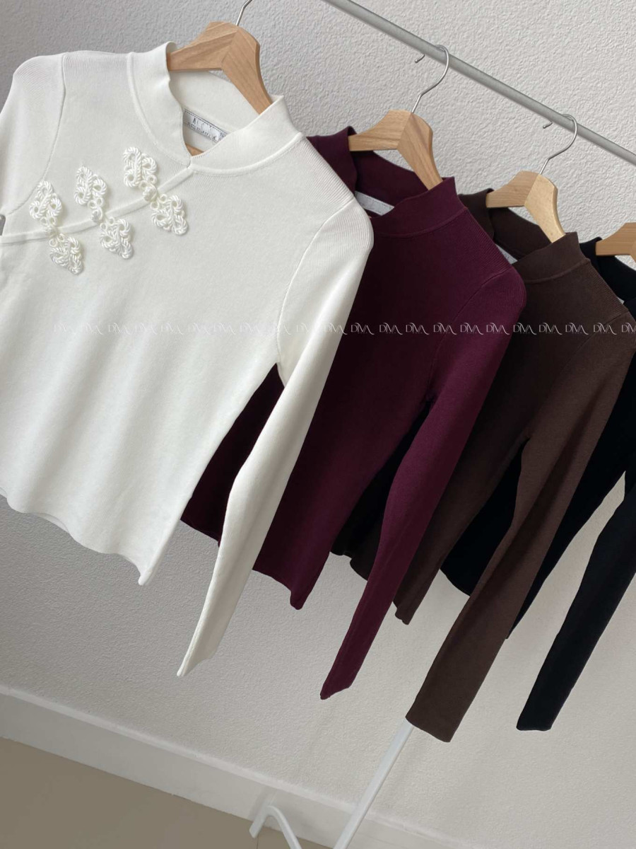 Úpletový top so zdobením burgundy AB 817 Úpletový top so zdobením burgundy AB 817
