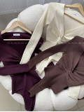 Úpletové body s uzlom burgundy AB 818