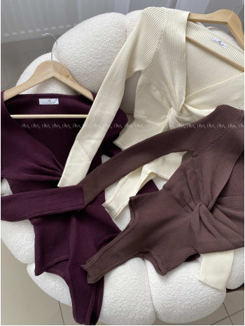 Úpletové body s uzlom čokoládové AB 818 Úpletové body s uzlom čokoládové AB 818
