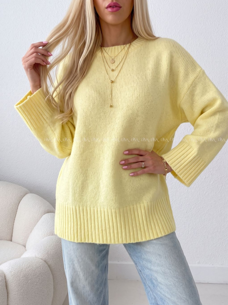 Oversize sveter žltý BB 13 Oversize sveter žltý BB 13