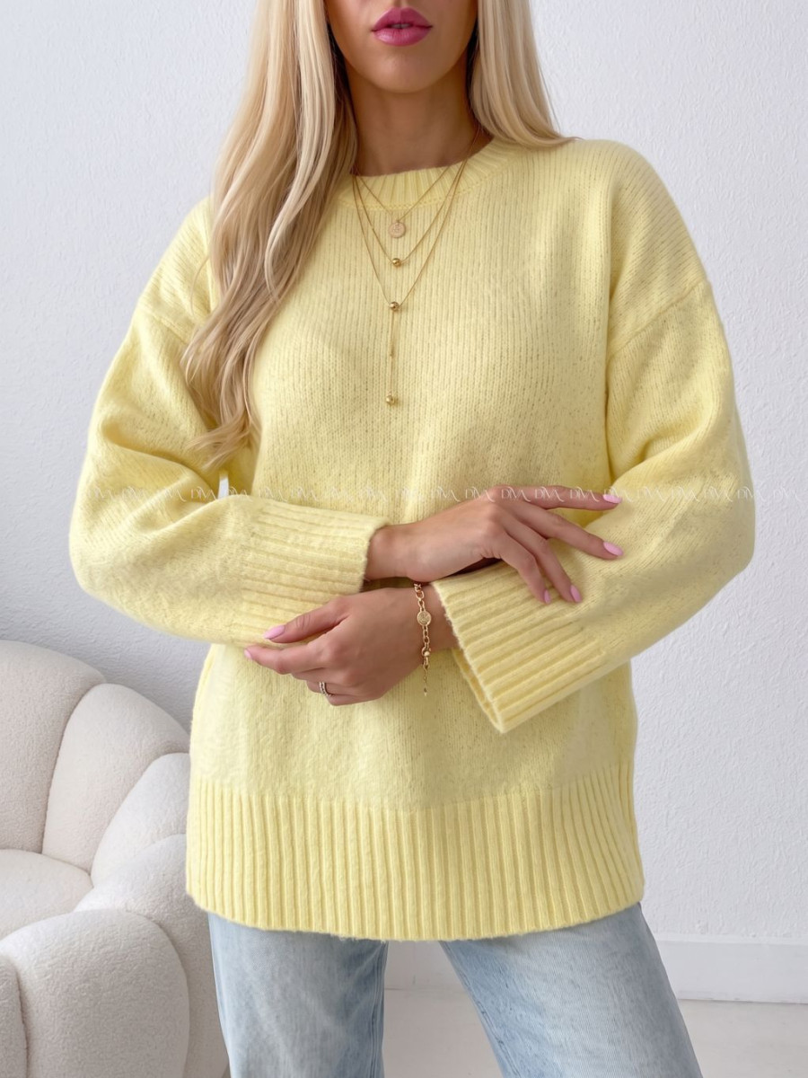 Oversize sveter žltý BB 13 Oversize sveter žltý BB 13