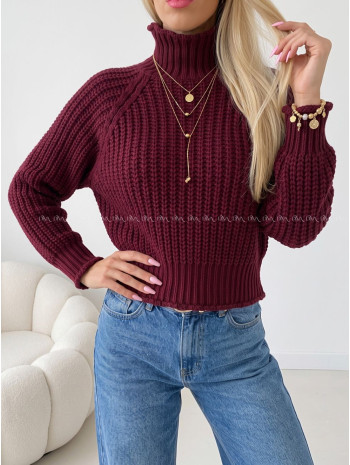 Crop rolák burgundy AA 176