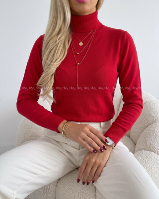 Basic hladký rolák červený SS 23