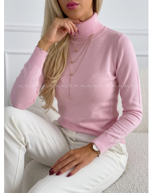 Basic hladký rolák baby ružový  SS 23