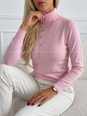 Basic hladký rolák baby ružový  SS 23