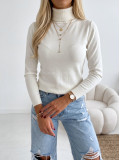 Basic hladký rolák smotanovo biely SS 23 Basic hladký rolák smotanovo biely SS 23