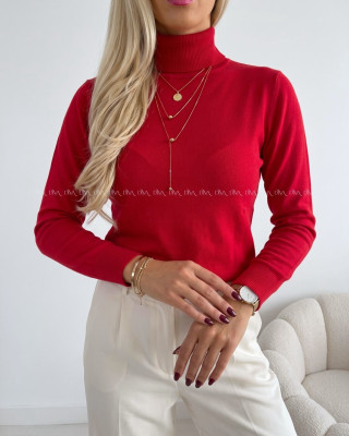 Basic hladký rolák červený SS 23