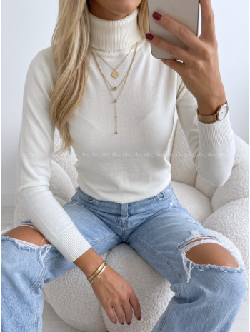 Basic hladký rolák smotanovo biely SS 23