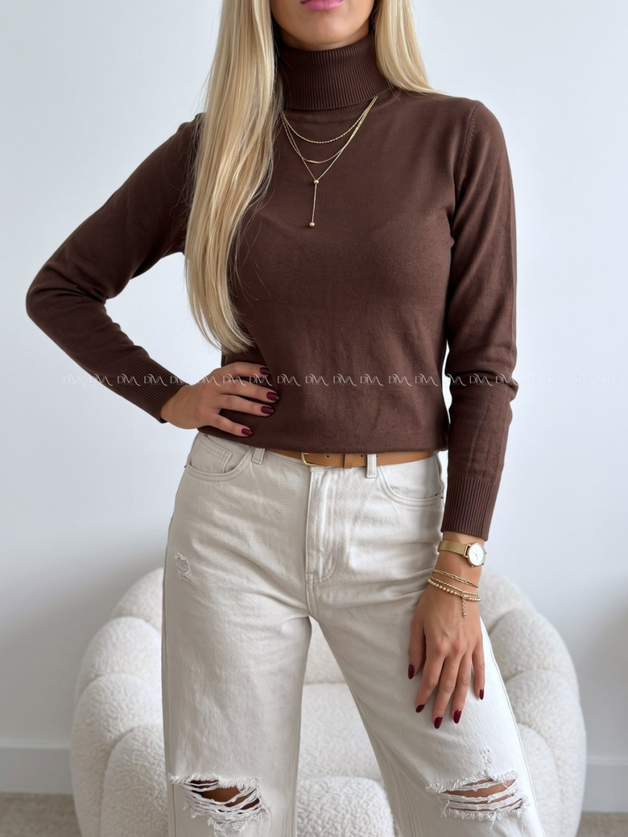 Basic hladký rolák čokoládový SS 23 Basic hladký rolák čokoládový SS 23