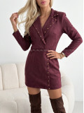 Jelenicový skort overal burgundy AB 728 Jelenicový skort overal burgundy AB 728