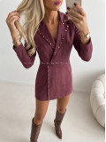 Jelenicový skort overal burgundy AB 728 Jelenicový skort overal burgundy AB 728