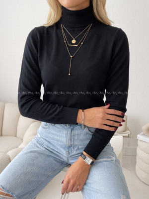 Basic hladký rolák čierny SS 23