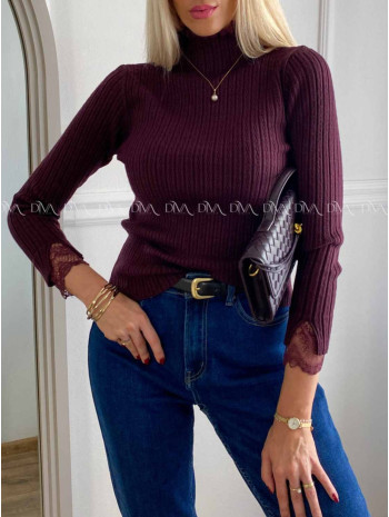 Rolák s krajkou burgundy AA 23 Rolák s krajkou burgundy AA 23