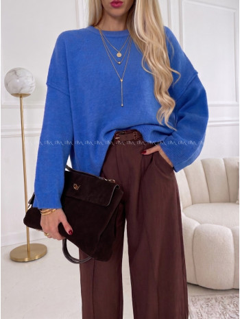Oversize sveter kráľovsky modrý MM 14 Oversize sveter kráľovsky modrý MM 14