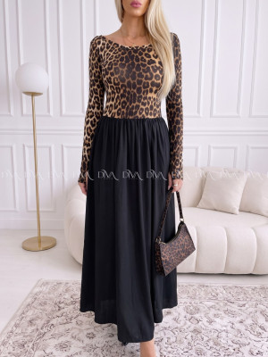 Maxi šaty leopardie ellie VV 110