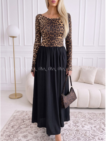 Maxi šaty leopardie ellie VV 110 Maxi šaty leopardie ellie VV 110